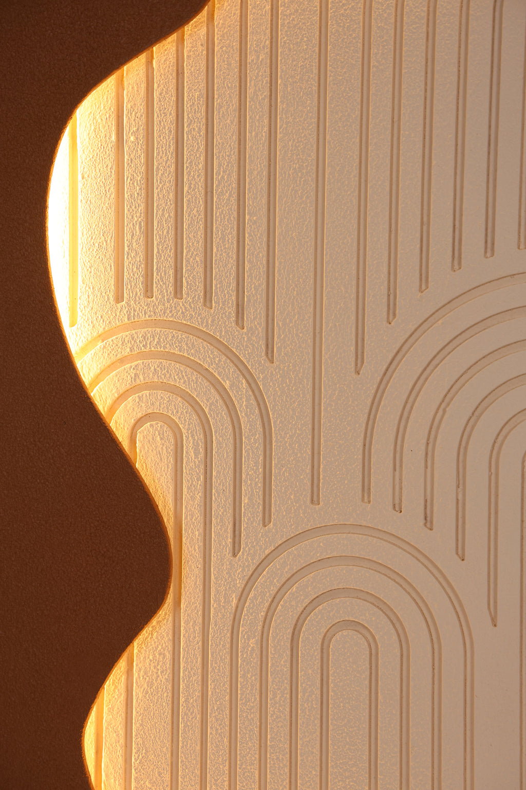 Modern Wall Decor for Living Room - Wooden Wall Decor with Light - Designer Wooden Panel Light - 3d Panel Art Decoration - MDF Wood Partition Glow Design - 36x24 Inches