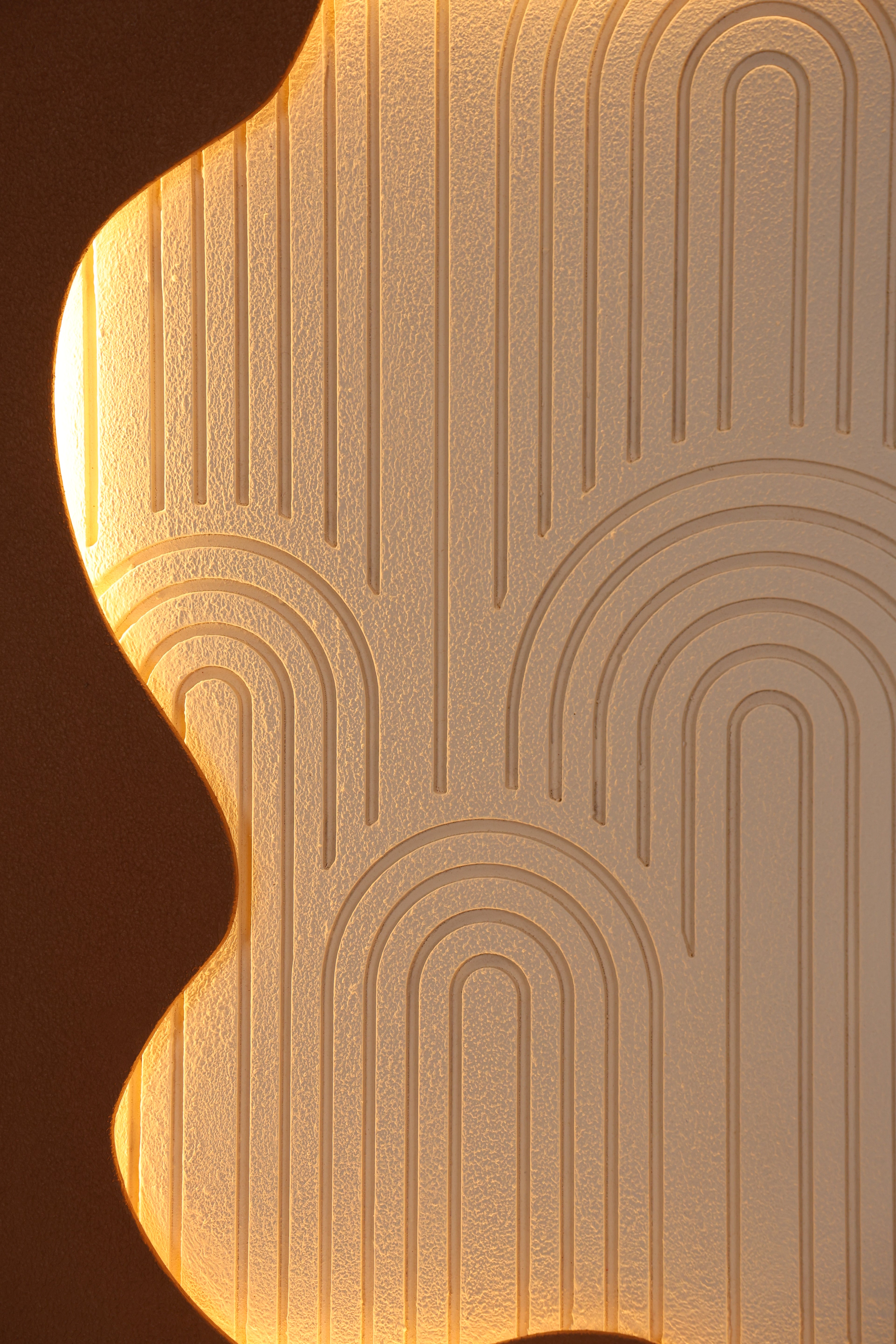 Modern Wall Decor for Living Room - Wooden Wall Decor with Light - Designer Wooden Panel Light - 3d Panel Art Decoration - MDF Wood Partition Glow Design - 36x24 Inches